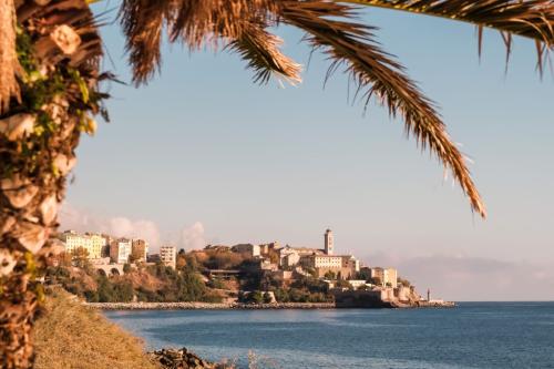 Citadel of Bastia and Mediterranean sea in Corsica